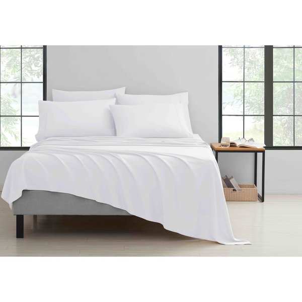 Bibb Home Bamboo Comfort 6-Piece Luxury Sheet Set - King - White 1300
